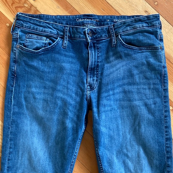 Calvin Klein Womens‎ Slim Boyfriend Jeans 14 - Picture 3 of 6